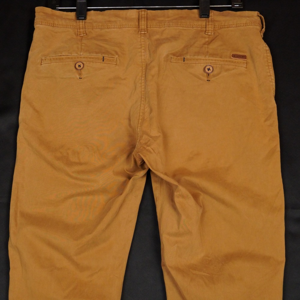 Netplay Chino Pants Mens 32 Tan Heritage Workwear Slim Tapered Cotton - Picture 7 of 12